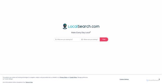 Security scan screenshot of https://www.localsearch.com