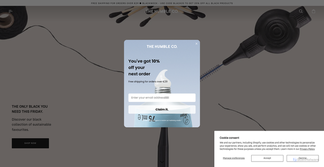 Security scan screenshot of https://thehumble.co/