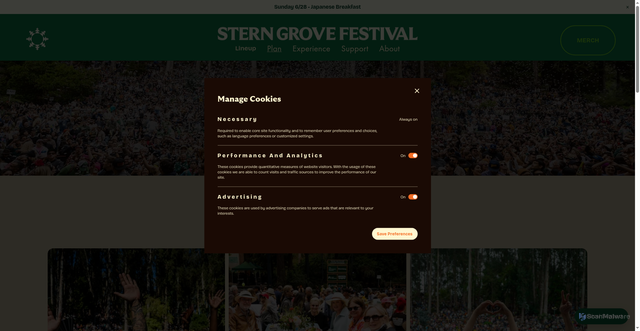 Security scan screenshot of https://www.sterngrove.org/ticket-info