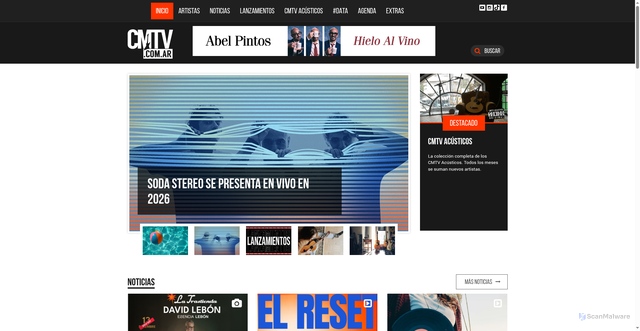 Security scan screenshot of https://cmtv.com.ar