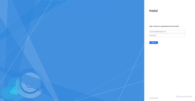 Security scan screenshot of https://intranet.radial.com