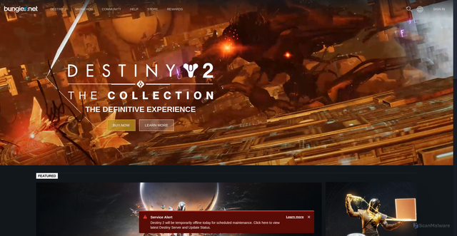 Security scan screenshot of https://www.bungie.net/7/en/destiny