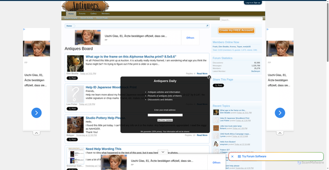 Security scan screenshot of https://www.antiquers.com