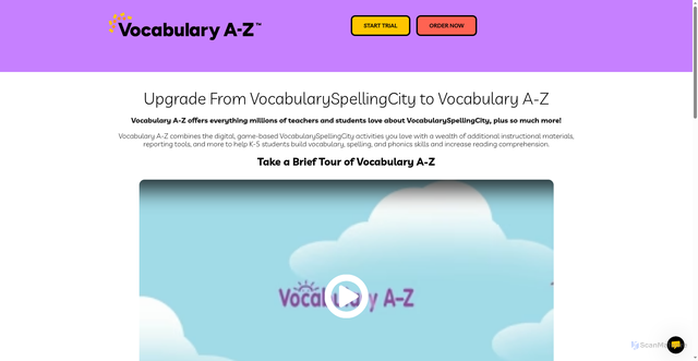 Security scan screenshot of https://www.spellingcity.com