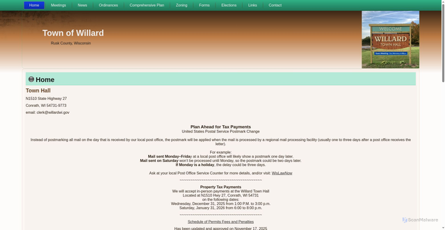 Security scan screenshot of https://www.willardwi.gov/