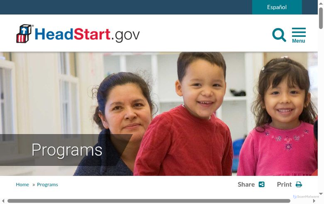 Security scan screenshot of https://headstart.gov/programs/article/head-start-programs