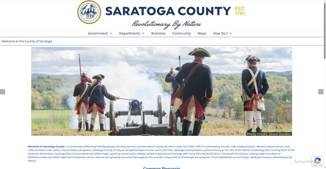 Security scan screenshot of https://www.saratogacountyny.gov/