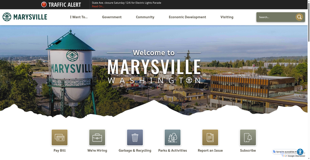 Security scan screenshot of https://marysvillewa.gov/