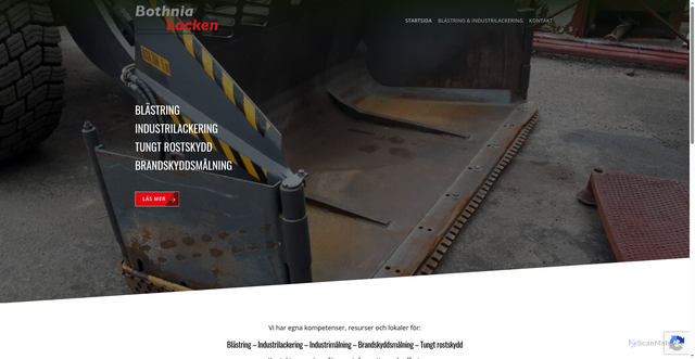 Security scan screenshot of https://bothniaindustrilackering.se