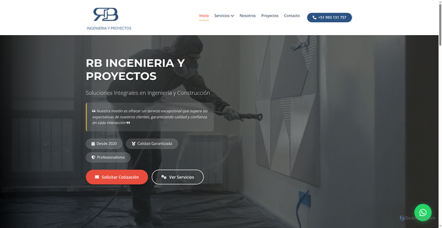Security scan screenshot of http://rbingenieriayproyectos.com/