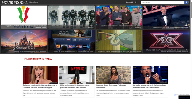 Security scan screenshot of https://www.movietele.it