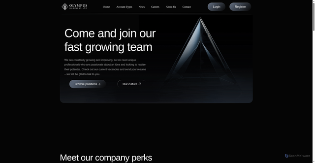 Security scan screenshot of https://olympus-businessltd.com/careers