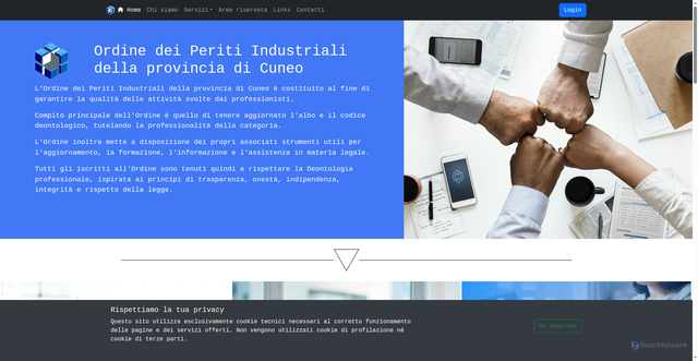 Security scan screenshot of https://www.peritiindustrialicuneo.it