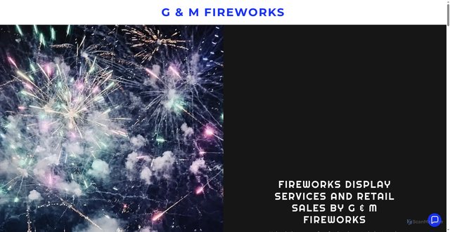 Security scan screenshot of https://gandmfireworks.com/