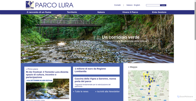 Security scan screenshot of https://www.parcolura.it