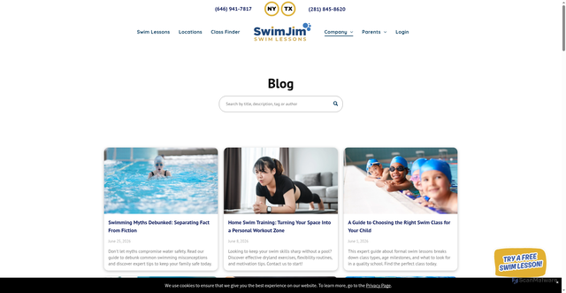 Security scan screenshot of https://www.swimjim.com/blog