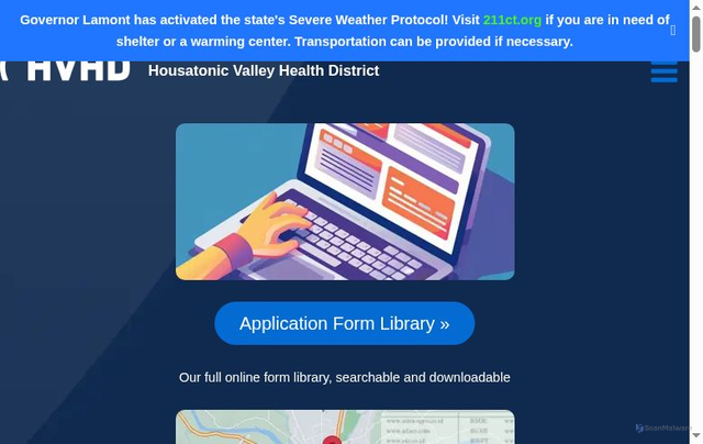 Security scan screenshot of https://hvhdct.gov/