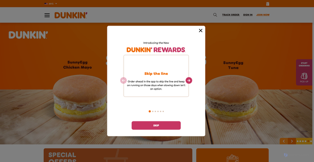 Security scan screenshot of https://www.dunkin.com.my/