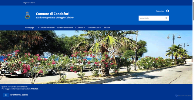 Security scan screenshot of https://www.comune.condofuri.rc.it/hh/index.php