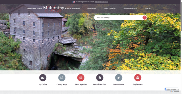 Security scan screenshot of https://www.mahoningcountyoh.gov/
