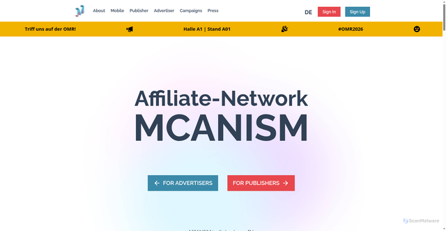 Security scan screenshot of https://mcanism.com