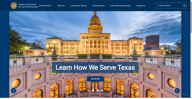 Security scan screenshot of https://tcole.texas.gov