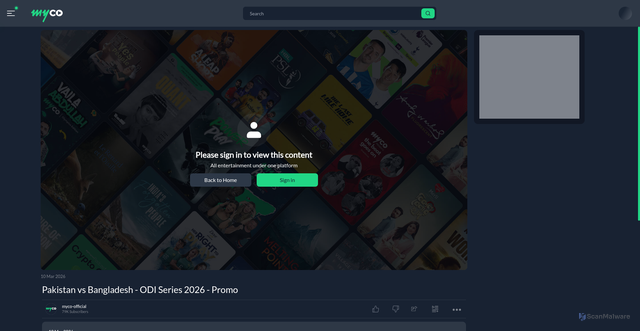 Security scan screenshot of https://myco.io/videohome/69aff6092a3121a0cda31473