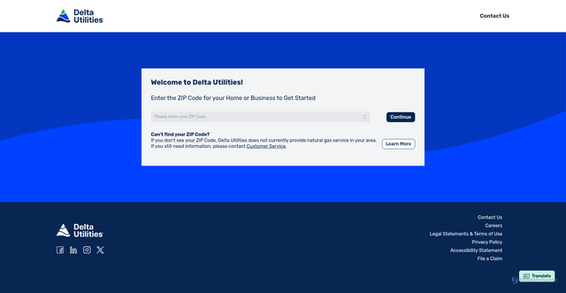 Security scan screenshot of https://deltautilities.com/