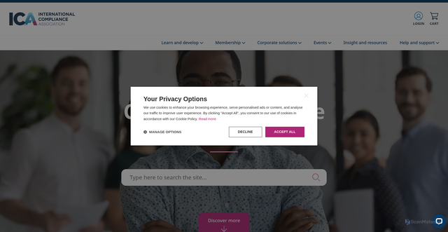 Security scan screenshot of https://int-comp.org