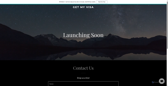 Security scan screenshot of https://getmyvisa.uk/