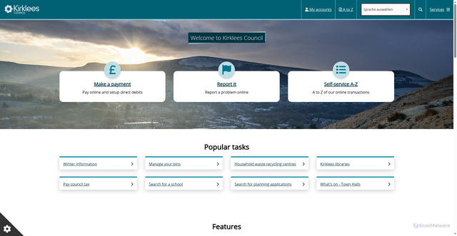 Security scan screenshot of https://kirklees.gov.uk
