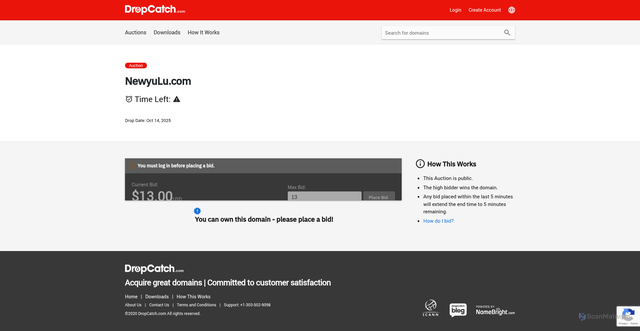 Security scan screenshot of http://newyulu.com/