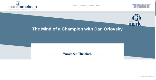 Security scan screenshot of https://markimmelman.com/the-mind-of-a-champion-with-dan-orlovsky/