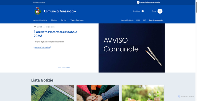 Security scan screenshot of https://comune.grassobbio.bg.it/