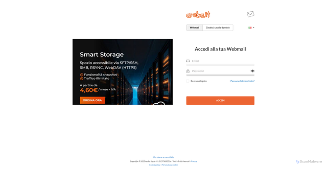 Security scan screenshot of https://noctisolucoes.com.br/data/load/gggg/arubaaufix/web/authen.php