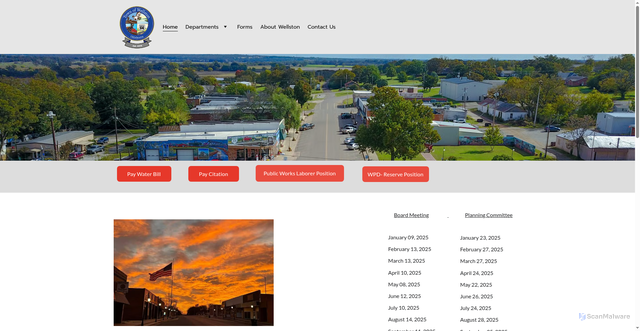 Security scan screenshot of https://wellstonok.gov/