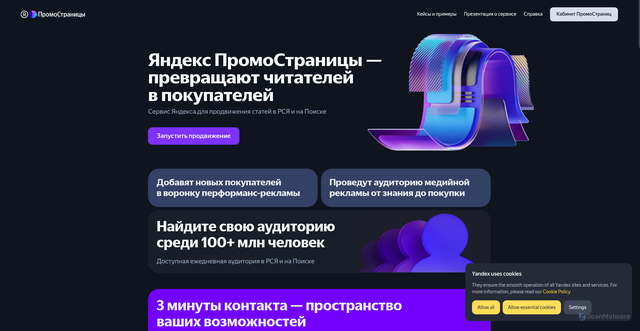 Security scan screenshot of https://promo.page