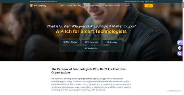 Security scan screenshot of https://systemsway-web.pages.dev/pitches/for-technologists