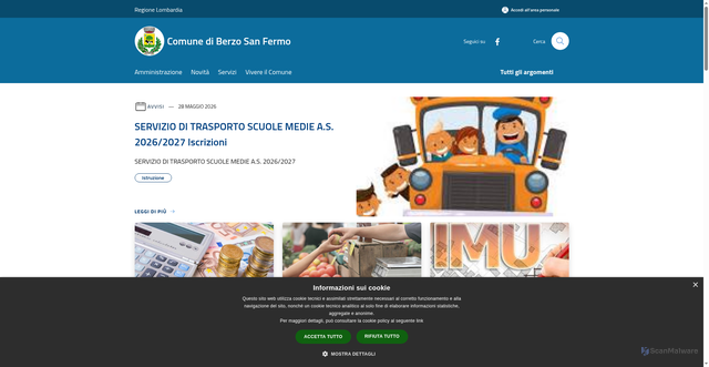 Security scan screenshot of https://www.comune.berzo-san-fermo.bg.it