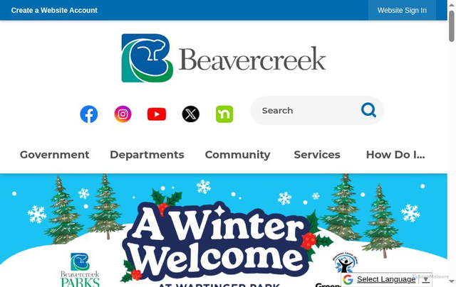 Security scan screenshot of https://beavercreekohio.gov/