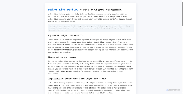Security scan screenshot of http://ledgerr-live-web-desktop.pages.dev/