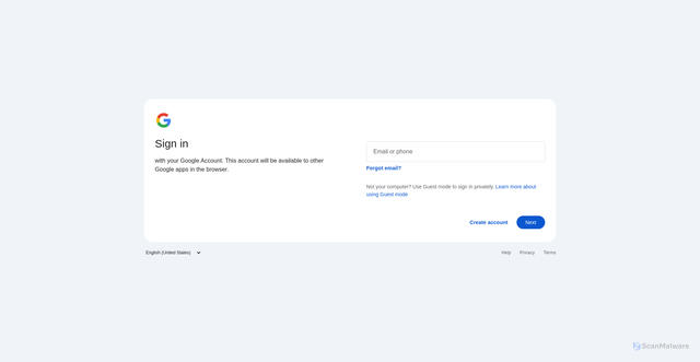 Security scan screenshot of https://herstel-google.com