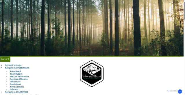 Security scan screenshot of https://townofmerrillwi.gov/