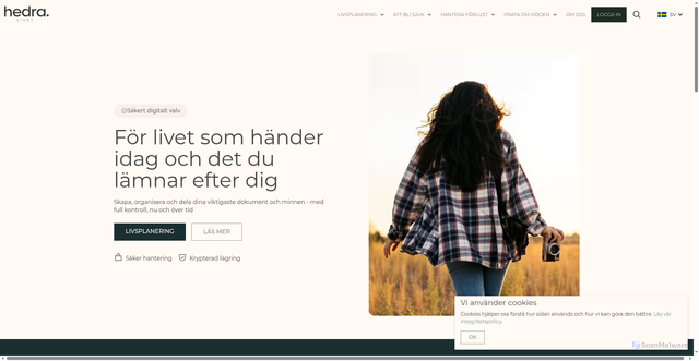 Security scan screenshot of https://hedralivet.se