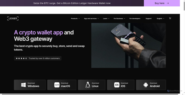 Security scan screenshot of https://support-ledger.gitlab.io/us/