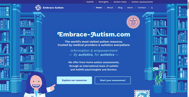 Security scan screenshot of https://embrace-autism.com