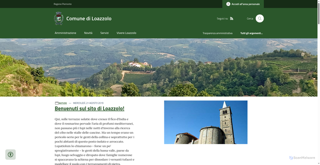 Security scan screenshot of https://www.comune.loazzolo.at.it