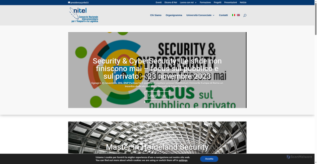 Security scan screenshot of https://www.nitel.it/