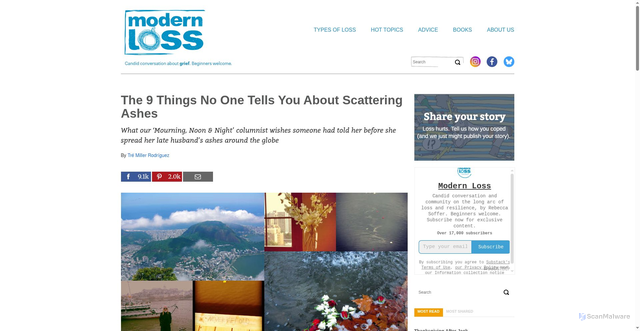 Security scan screenshot of https://modernloss.com/will-bones/