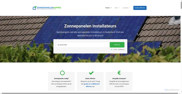 Security scan screenshot of https://zonnepanelen-expres.nl